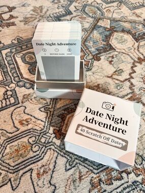 Date Night Adventure Scratch-Off Cards - White & Pastel